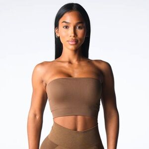 NVGTN Conquer Ribbed Seamless Bra in Mocha - Medium